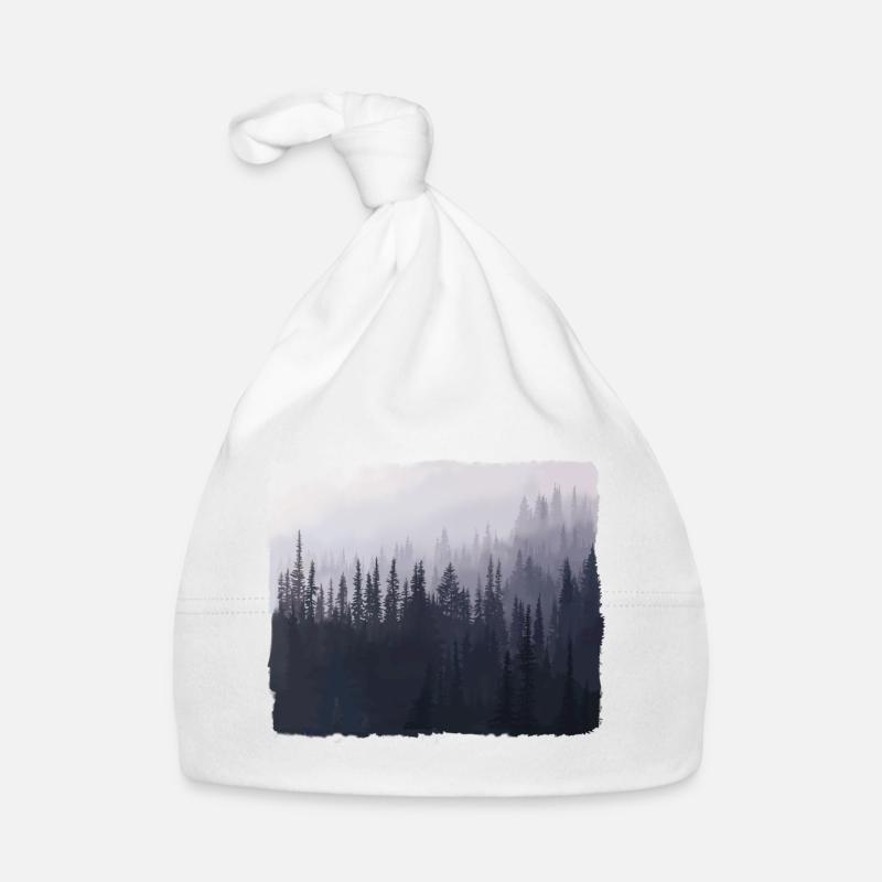 Paysage forestier dans les montagnes Bonnet bio Bébé