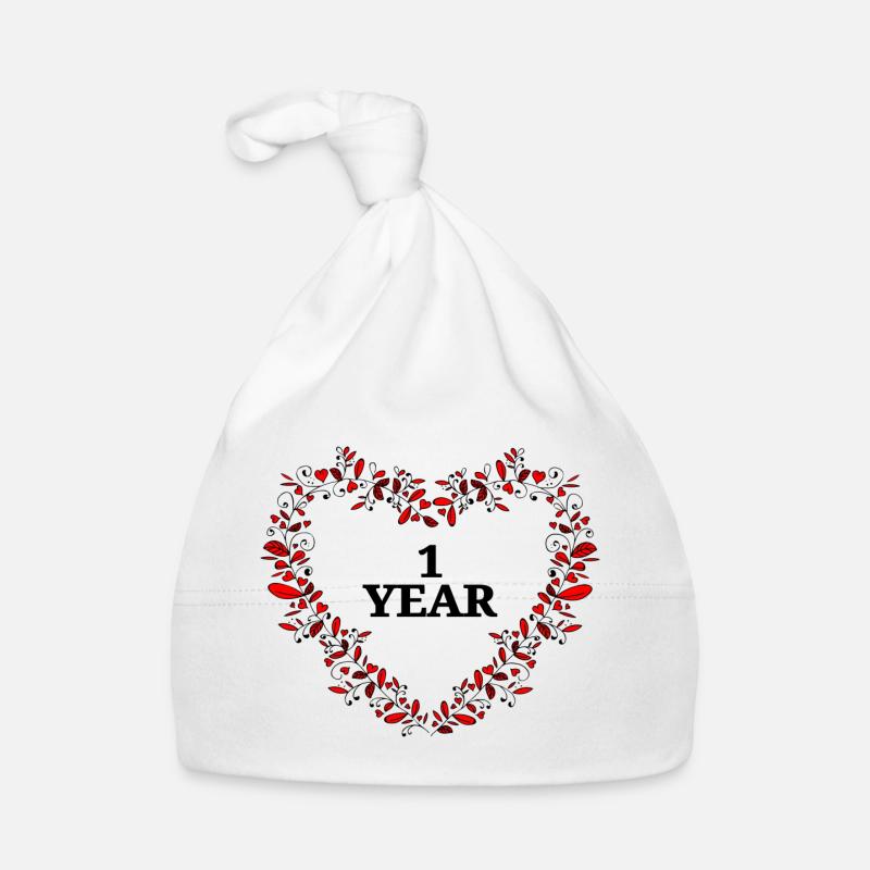 1. Jubiläum, Geburtstag oder Jahrest Baby Bio-Mütze