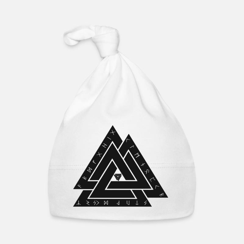 Valknut Wikinger Symbol Baby Bio-Mütze