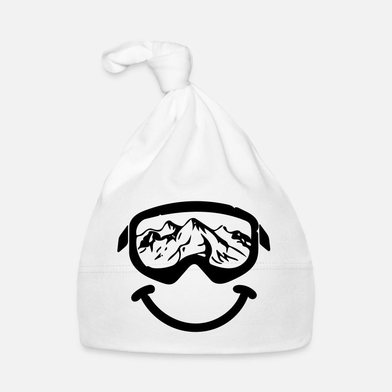 Mountain ski glasses goggles gift idea vintage Organic Baby Cap