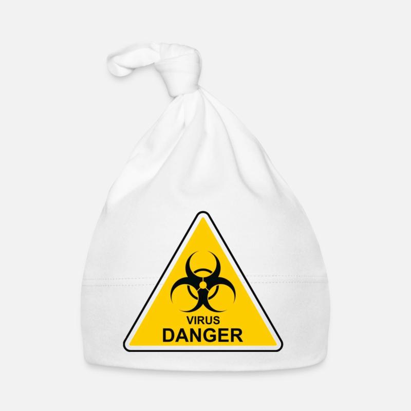 Warning virus Organic Baby Cap