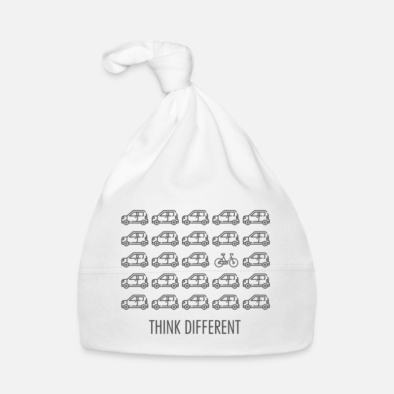 Think Different, changement de circulation, vélo Bonnet bio Bébé