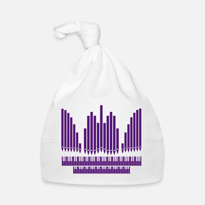 Organ with keyboard design Organic Baby Cap