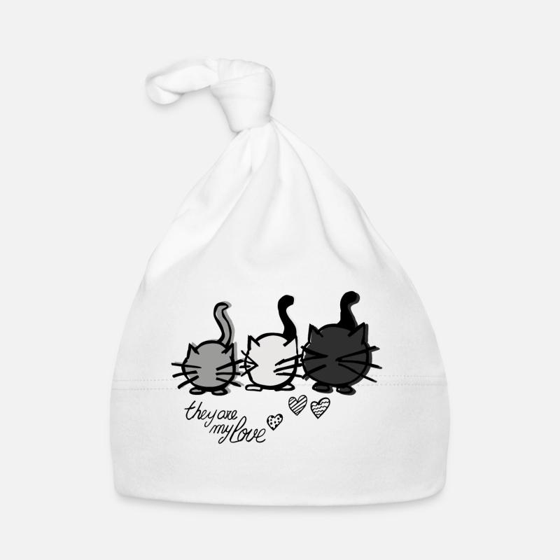 ils sont mon amour. Des chats. Bonnet bio Bébé