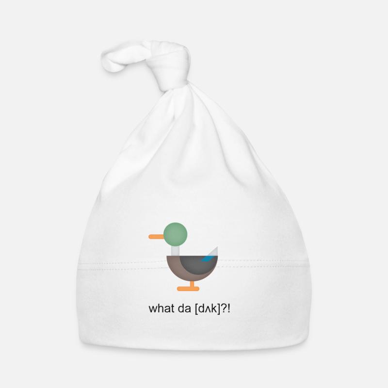 Qu'est-ce que le canard - Bonnet bio Bébé - blanc
