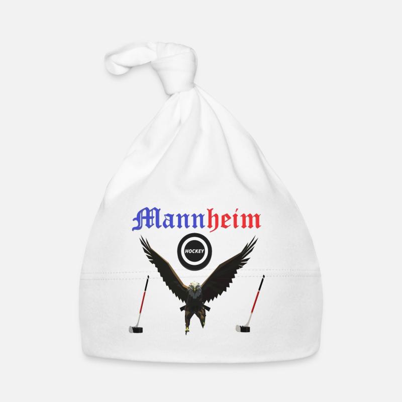 Mannheim Fan Design - Baby Bio-Mütze - Weiß