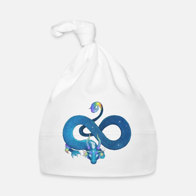Blue Ink Spirits - Unendlicher Regenbogen Blauer Drache Baby Bio-Mütze