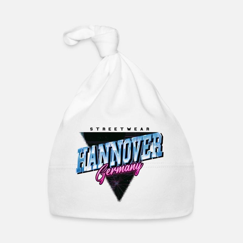 Hannover Germany City Skyline Vintage Retro Organic Baby Cap