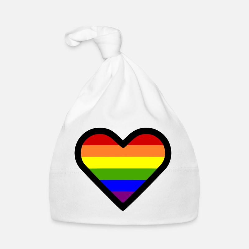 Lgbt Regenbogen herz Baby Bio-Mütze