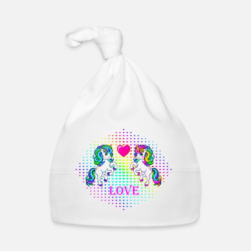 Licorne Amour Saint-Valentin 2022 Bonnet bio Bébé