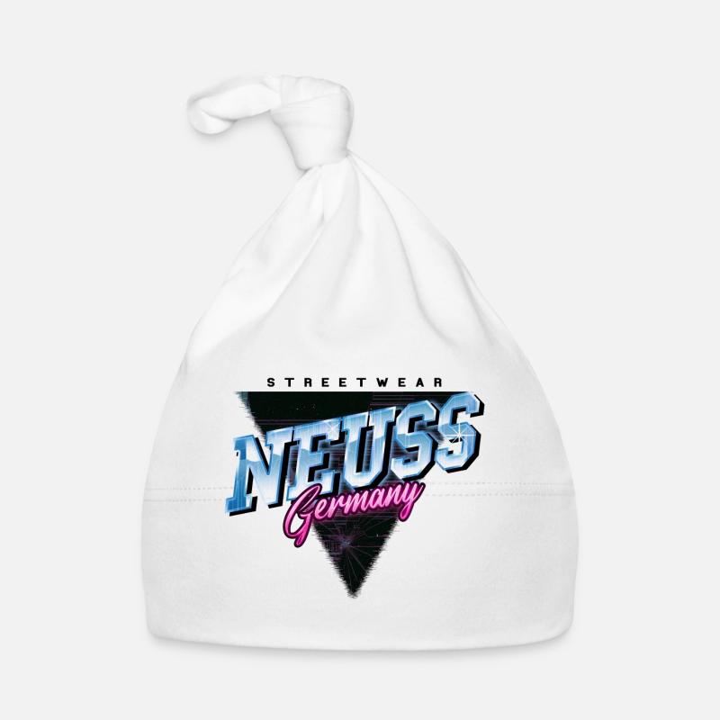 Neuss Germany City Skyline Vintage Retro Organic Baby Cap