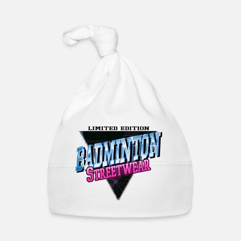 Badminton Badminton Sport Player Vintage Retro Organic Baby Cap