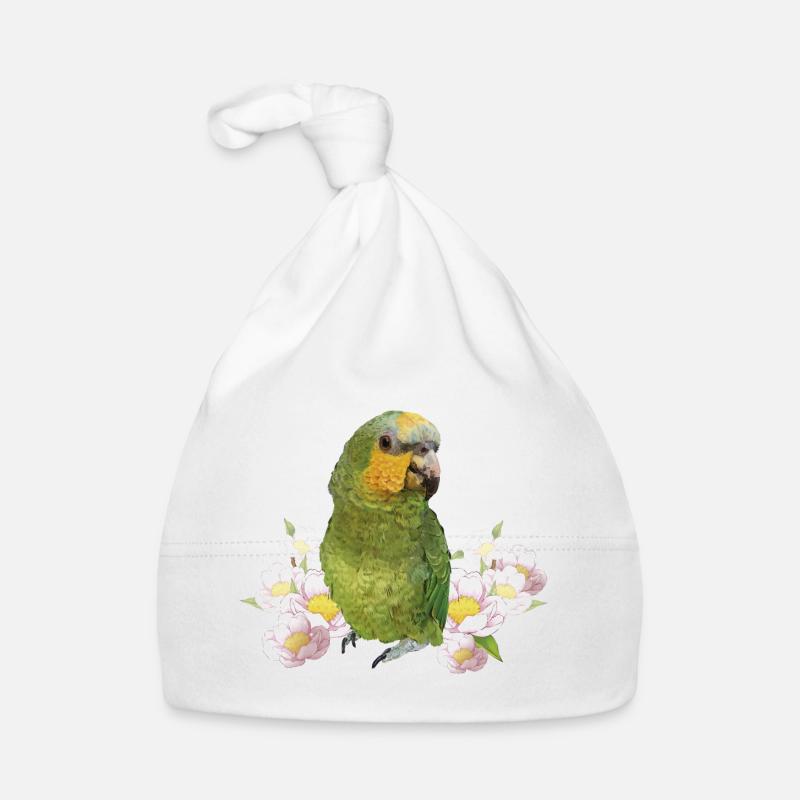 Le perroquet à ailes oranges Bonnet bio Bébé