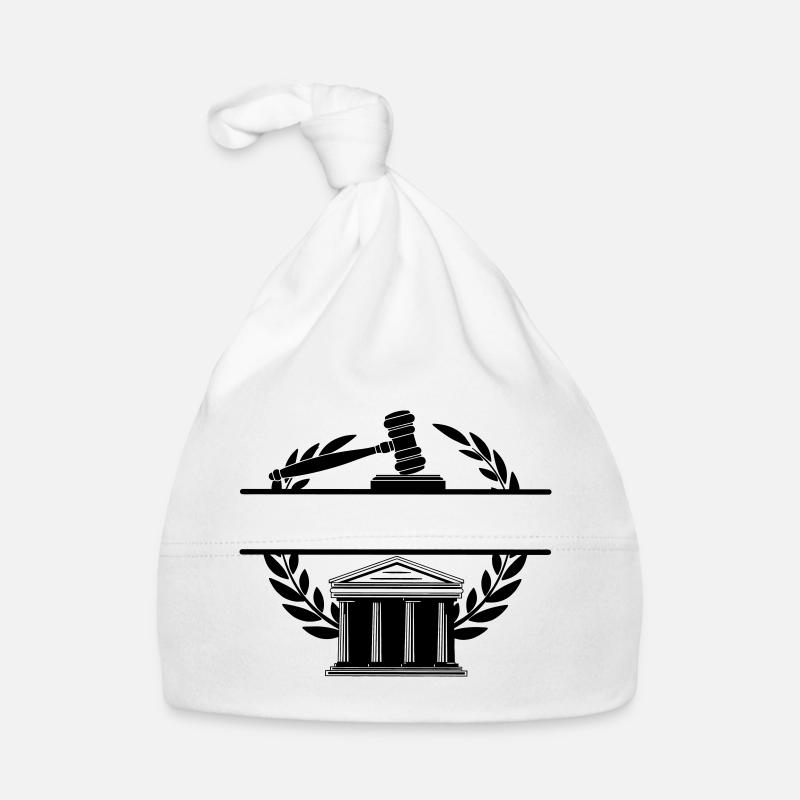 Lawyer monogram courthouse Organic Baby Cap
