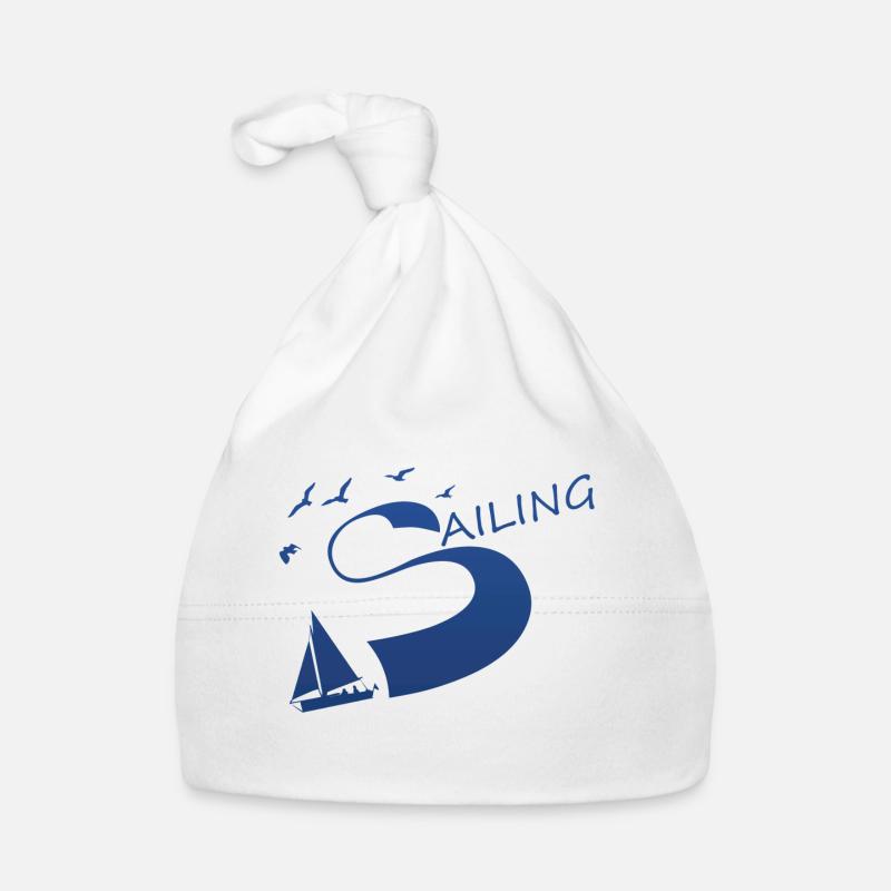 Sailing, Segeln, Segelschiff, cooles Segeldesign Baby Bio-Mütze