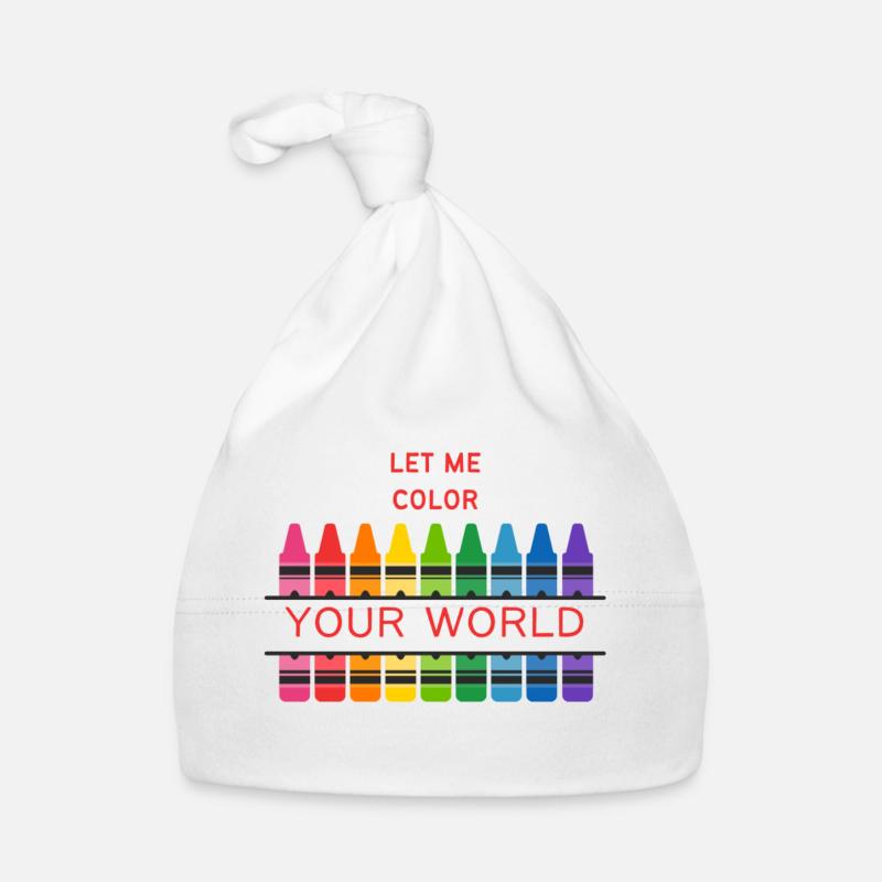Crayons de couleur, peignez mon monde Bonnet bio Bébé