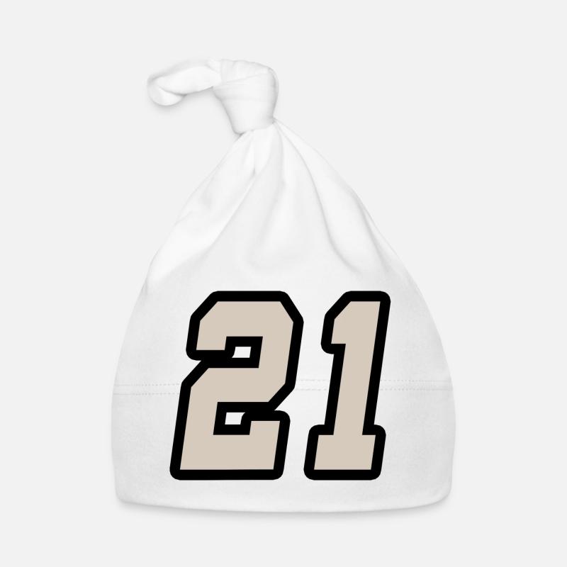 Nummer einundzwanzig 21 Baby Bio-Mütze