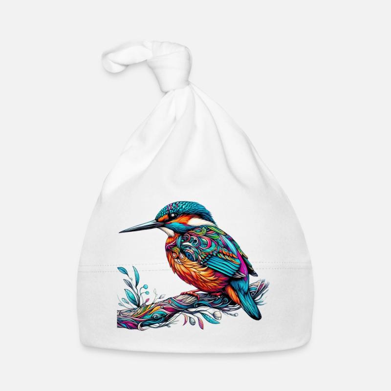 Eisvogel - Baby Bio-Mütze - Weiß