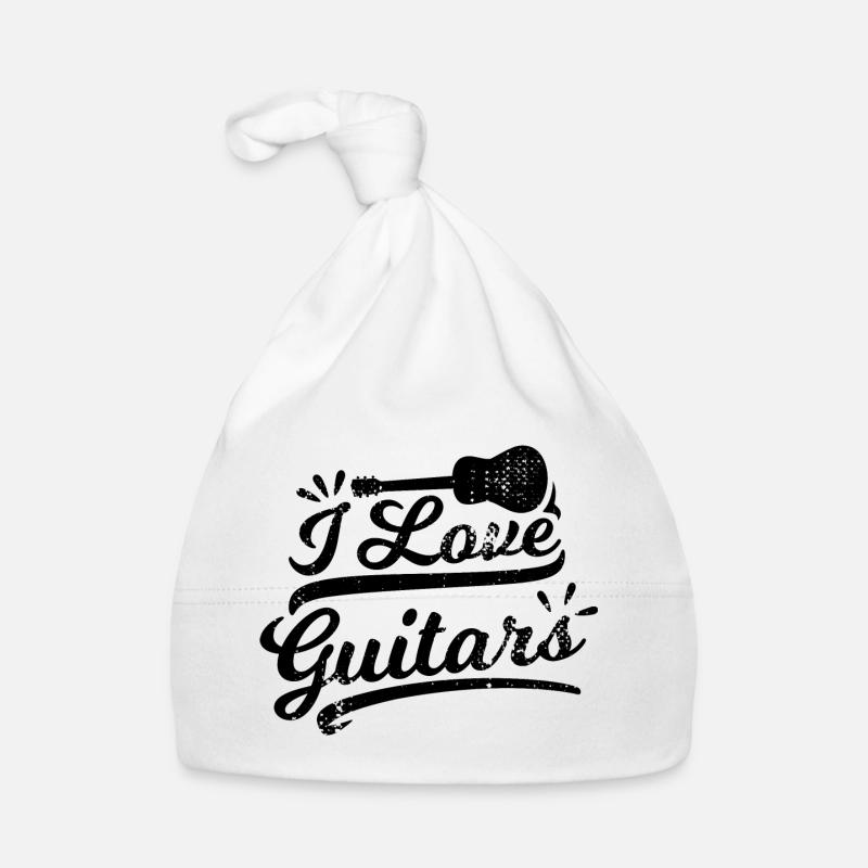 Ich liebe Gitarren Baby Bio-Mütze