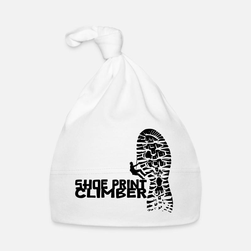 Shoe Print Climber [Black] Organic Baby Cap