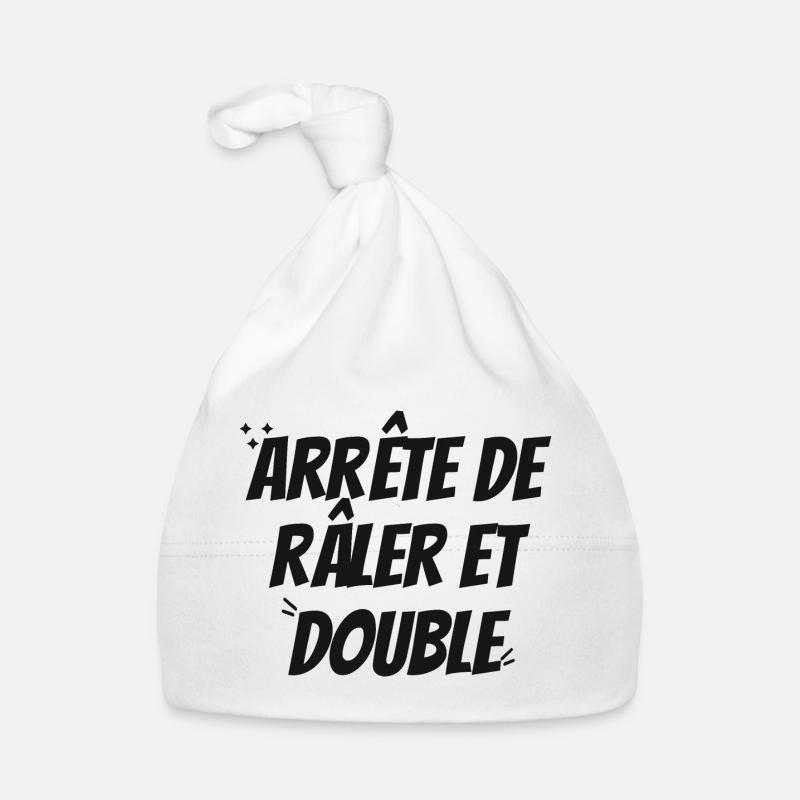 ARRête de Râler et double Bonnet bio Bébé