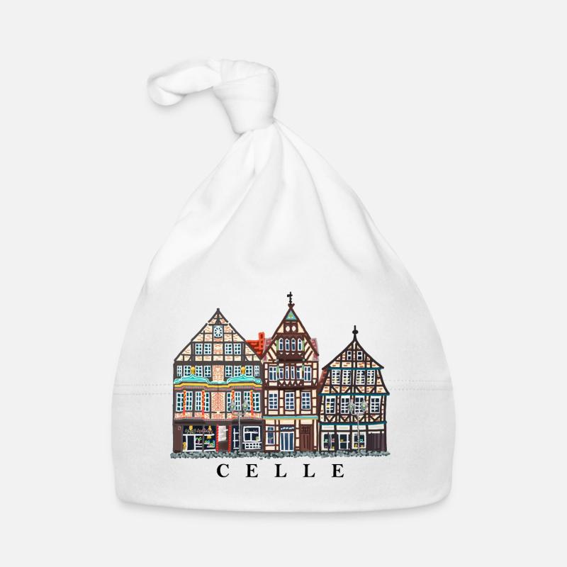 Celle, Lower Saxony, Half-timbered houses, Germany Organic Baby Cap