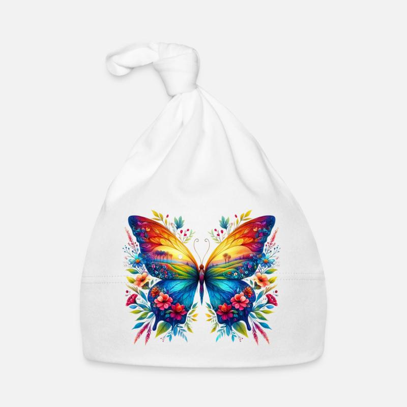 Schmetterling Baby Bio-Mütze