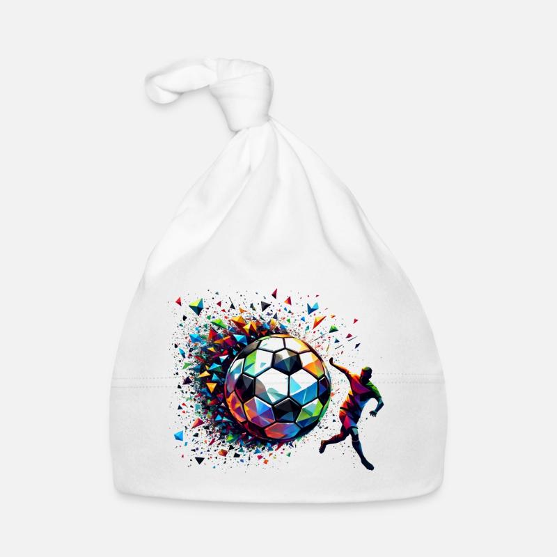 dynamic soccer player playing soccer Organic Baby Cap