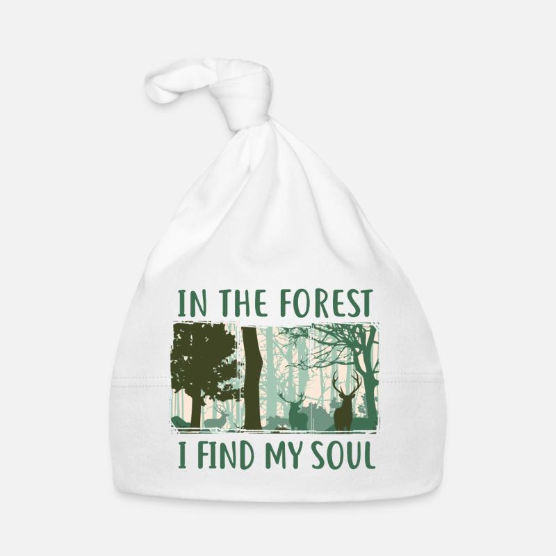 Dans la forêt, je trouve mon âme Bonnet bio Bébé