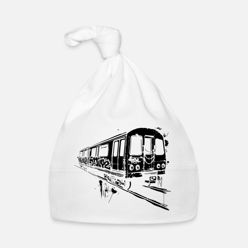 Eisenbahn Grafik Baby Bio-Mütze