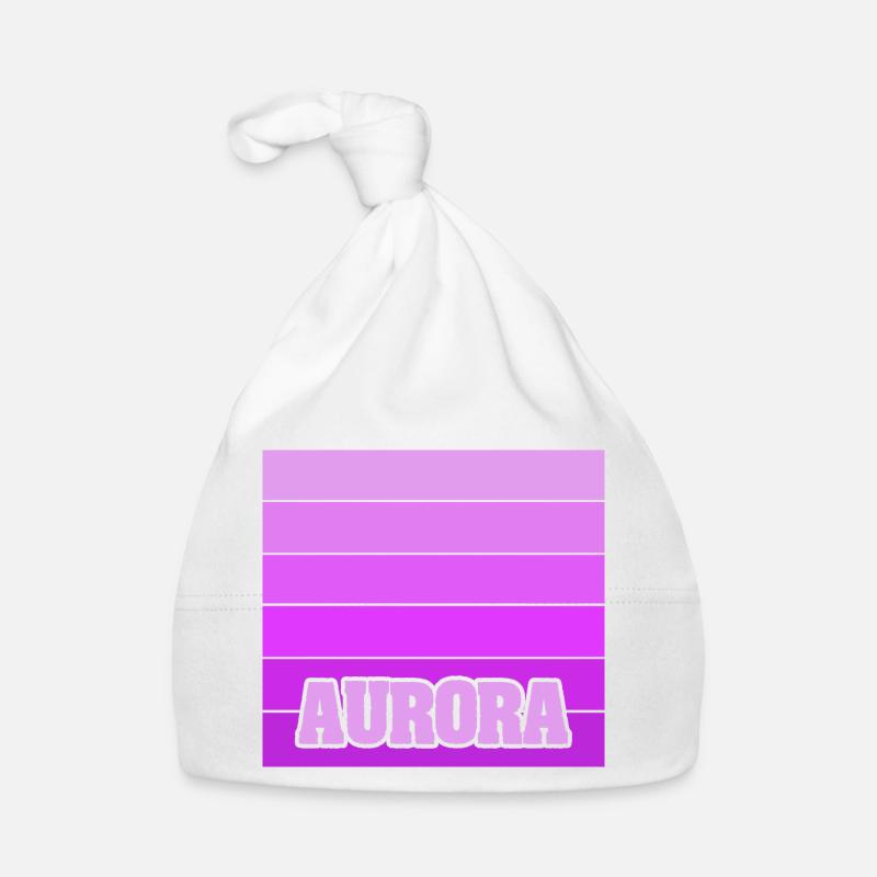 Mädchenname Aurora Baby Bio-Mütze
