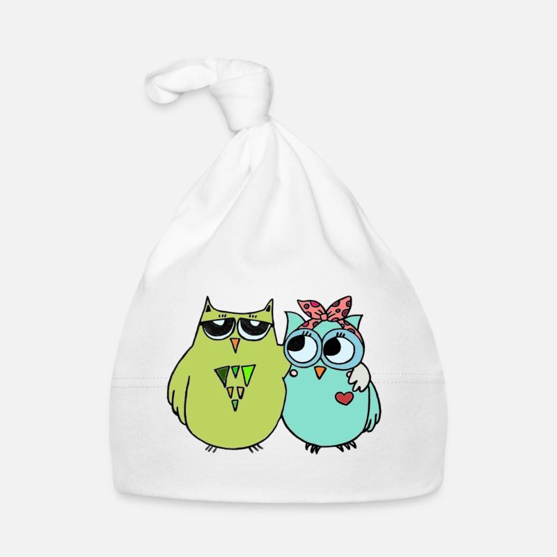 Bunte Eulenfreundschaft Baby Bio-Mütze