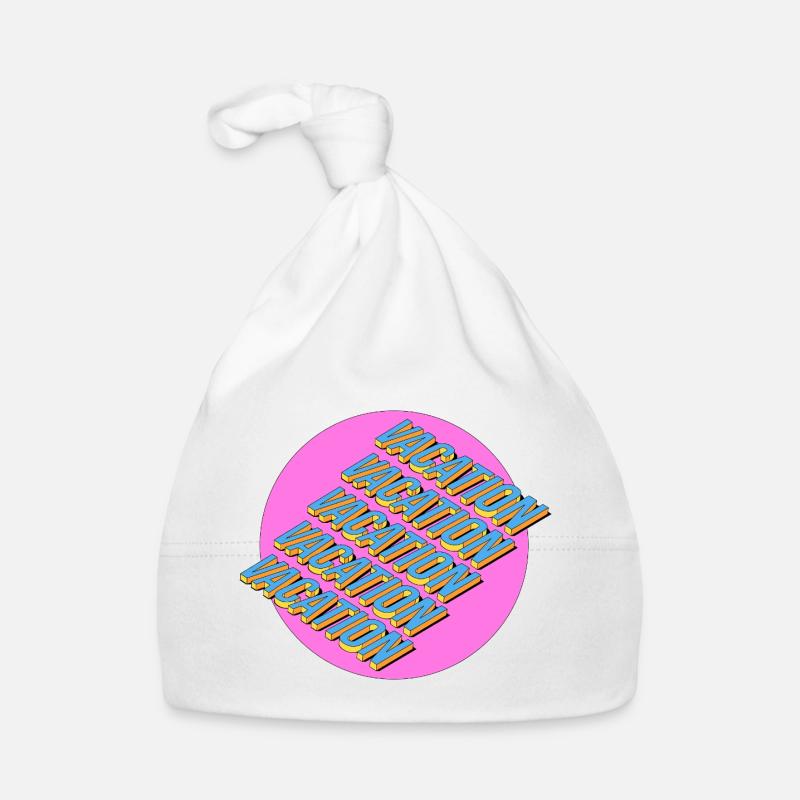 Vacances – Lettrage rétro 3D Bonnet bio Bébé