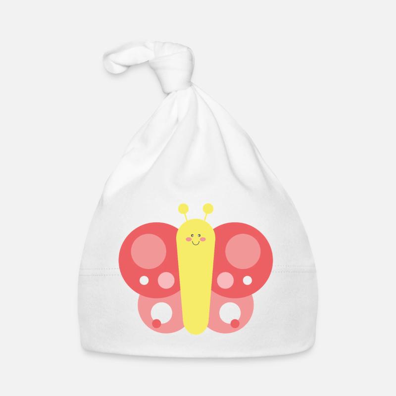 Tender and stylized butterfly Organic Baby Cap