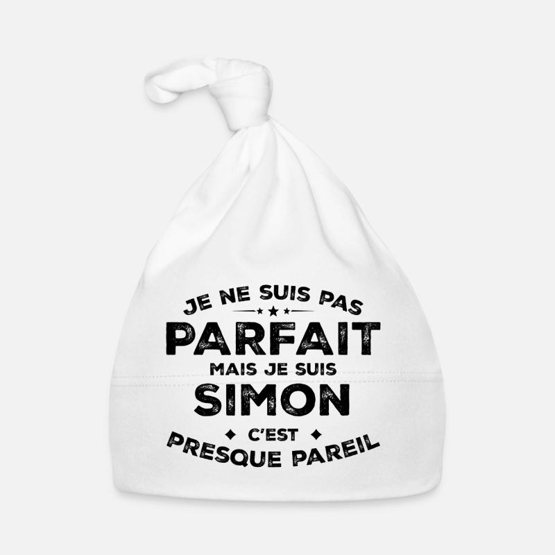 Simon A name, an attitude Humour Simon Organic Baby Cap