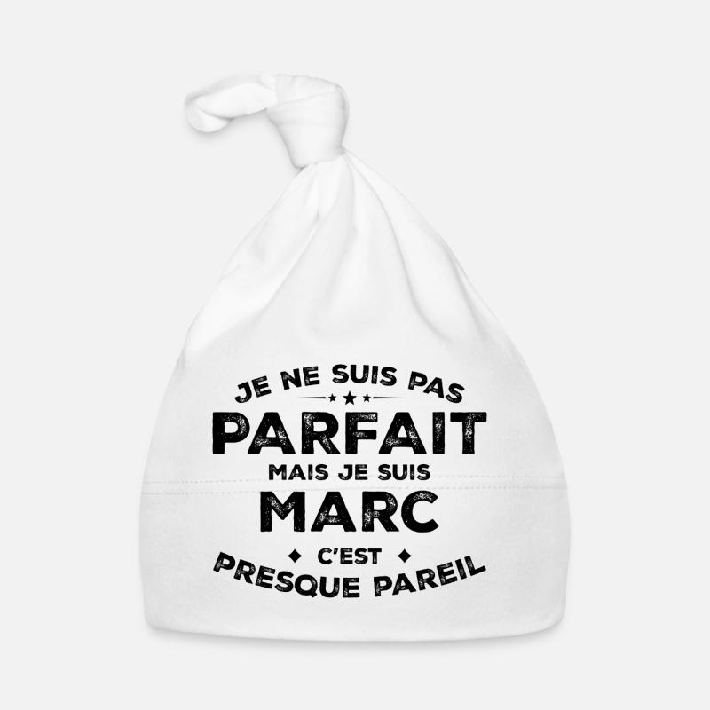 Marc A first name, an attitude Humour Marc Organic Baby Cap