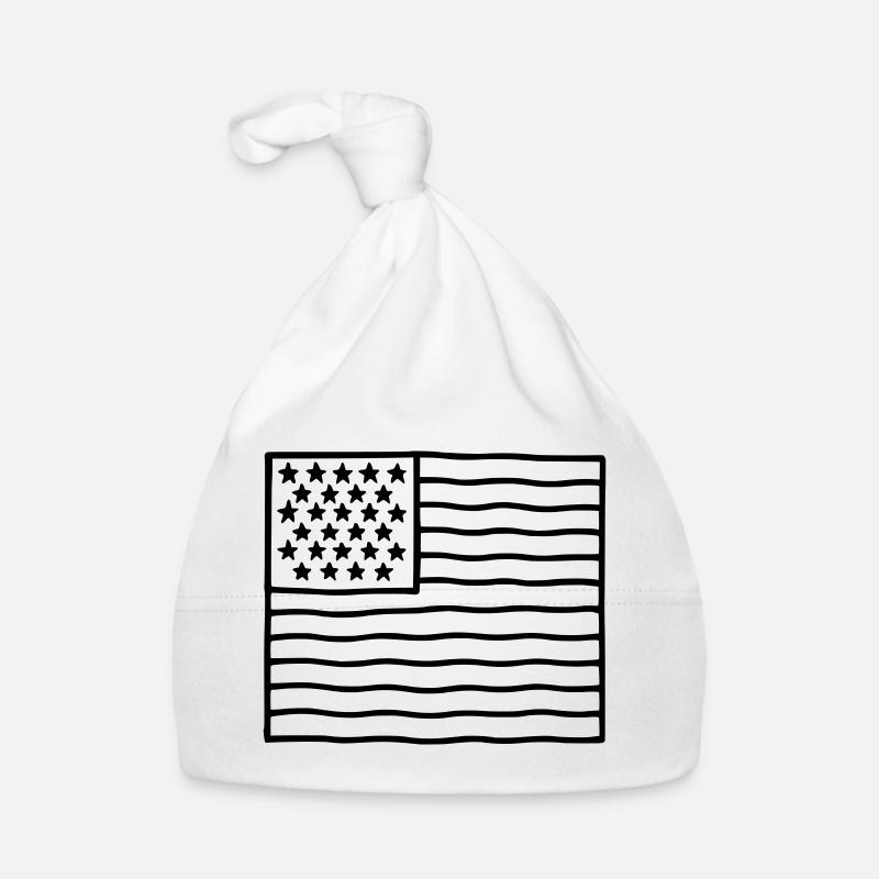 USA Flag Organic Baby Cap
