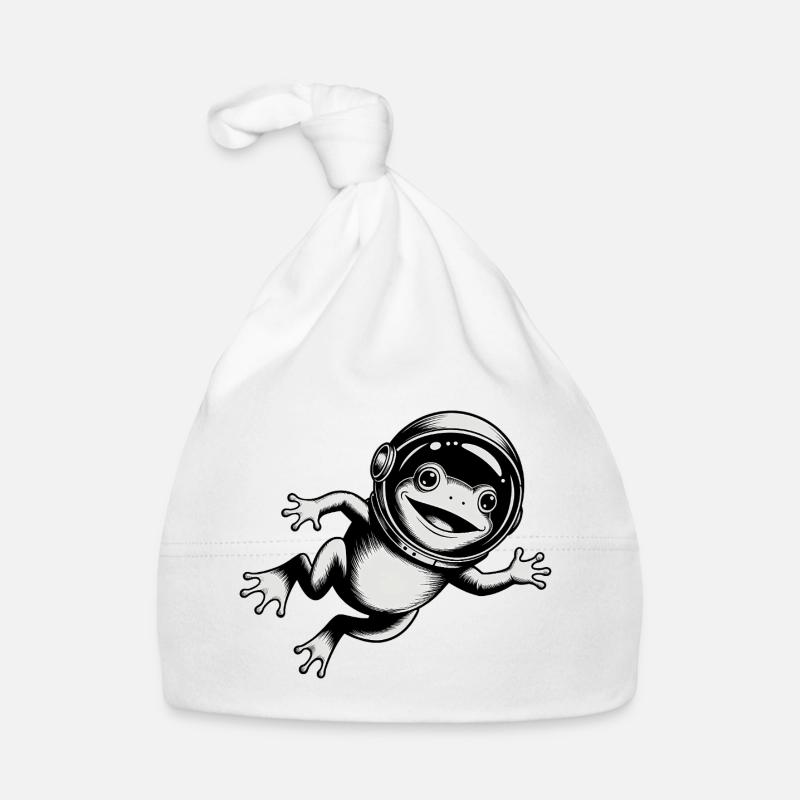 Grenouille dans l'espace - Logo Cool Astonomy Bonnet bio Bébé