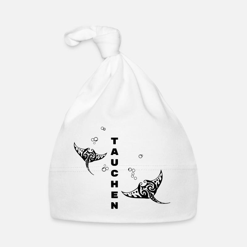 Tauchen – Tribal Manta Rochen Design Baby Bio-Mütze