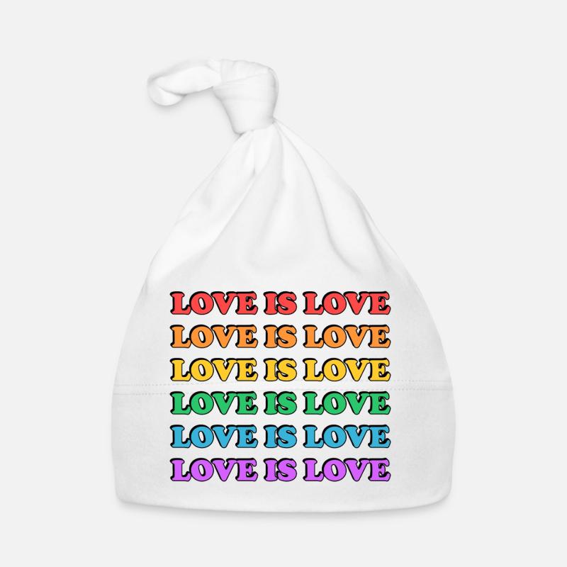 Regenbogen-Leben und Leben lassen-Typografie Baby Bio-Mütze