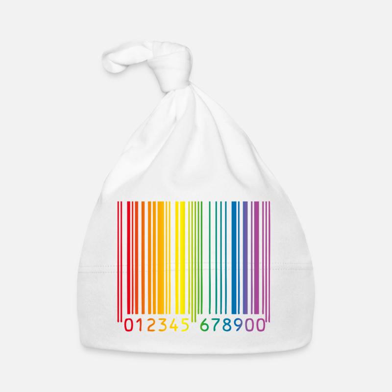 Schwuler Barcode - Baby Bio-Mütze - Weiß