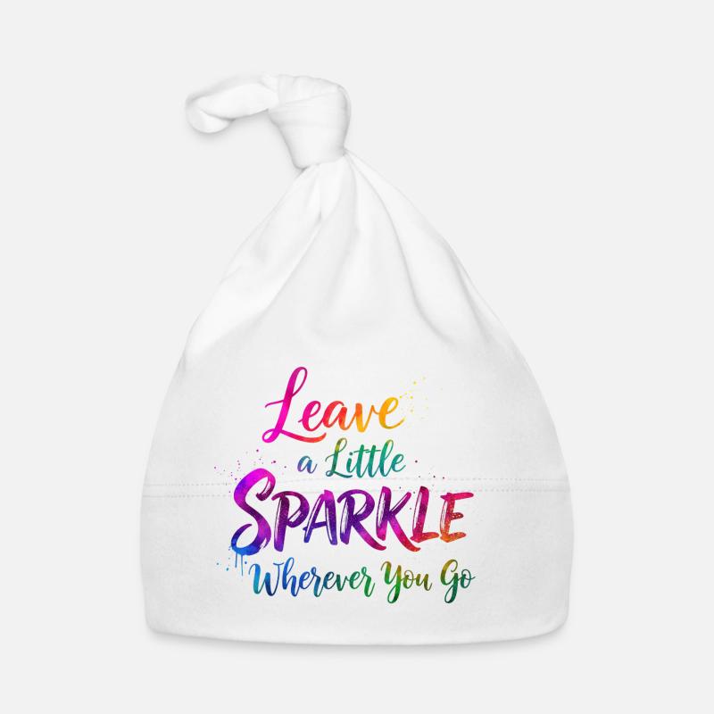 Rainbow Glitter Inspirational Quote Design Organic Baby Cap