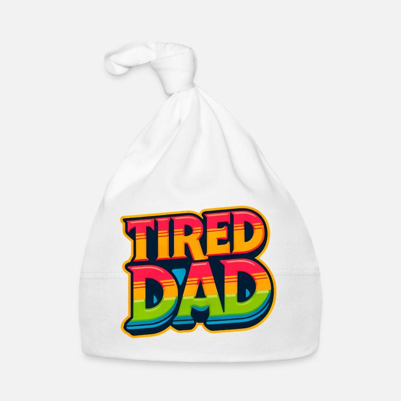 Müder Papa Regenbogen Emblem, Väter Baby Bio-Mütze
