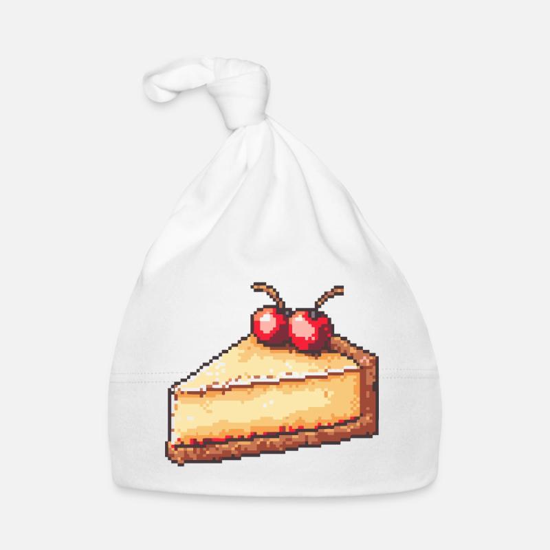 Pixel Cheesecake Cherry Slice Baby Bio-Mütze