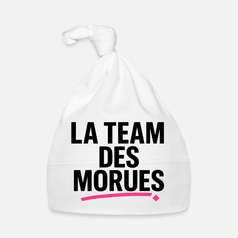 Traînée Rose sur Fond Noir Bonnet bio Bébé