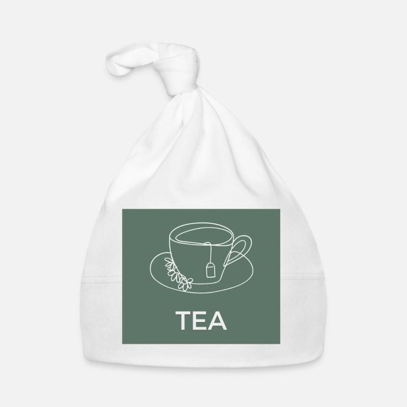 Dessin au trait de tasse à thé Bonnet bio Bébé