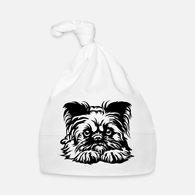 Brussels Griffon Head Organic Baby Cap