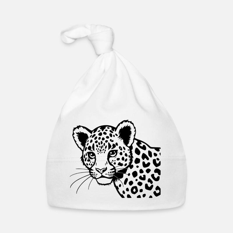 Noël cadeau noir léopard Bonnet bio Bébé