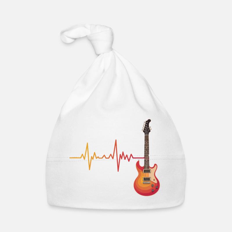 Heartbeat Guitar Gradient Organic Baby Cap