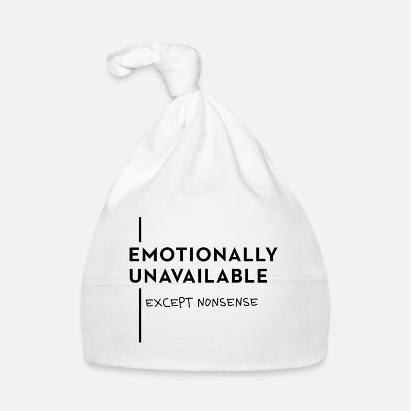 Emotionally Unavailable – Nonsense Mode Organic Baby Cap